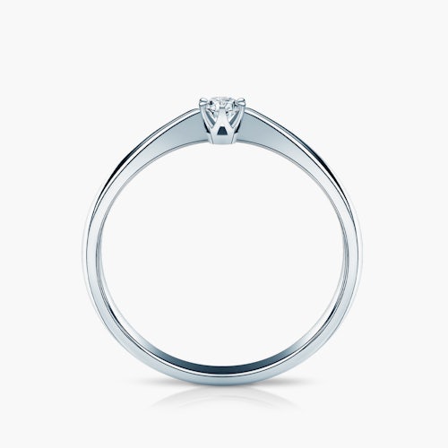 Pierścionek zaręczynowy SAVICKI: białe złoto, diament